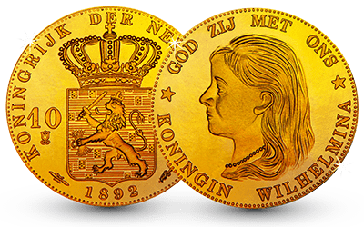 10 Gulden Koningin Wilhelmina 1892